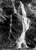 Cataract Falls in black and white.